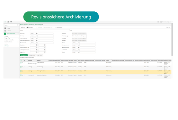 Revisionssichere Archivierung - SDPA