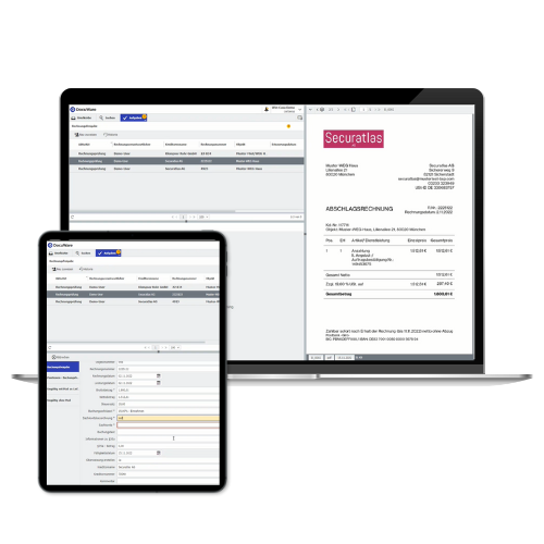 Docuware Digitale eingangsrechnung auf laptop t